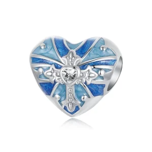 (immagine per) Stile PANDORA Ciondolo croce a forma di cuore - BSC1024