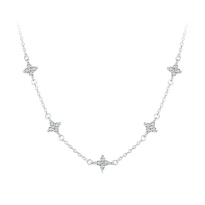 (immagine per) Stile PANDORA Collana quadrifoglio e stella - BSN394