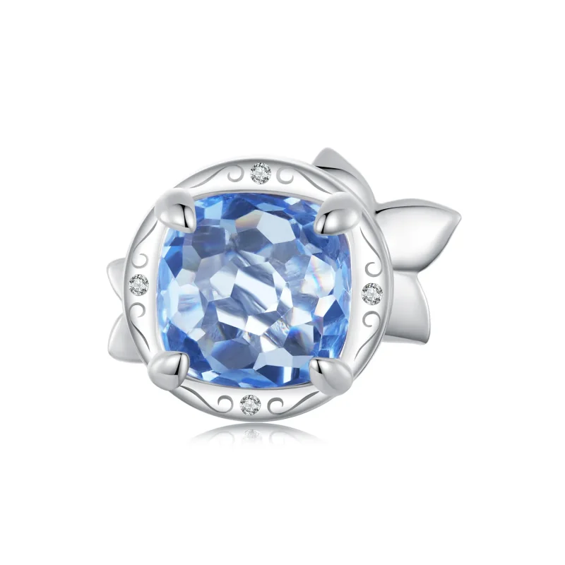 (immagine per) Stile PANDORA Piccolo ciondolo a forma di fiore delphinium - BSC1029 - Visualizza 2
