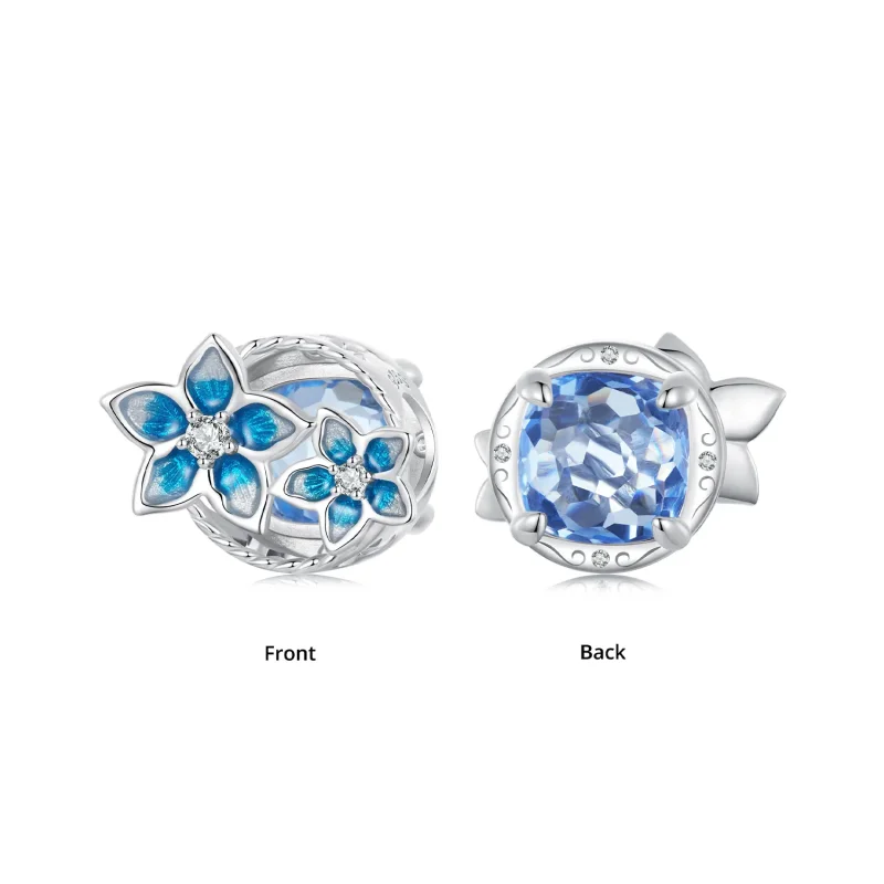 (immagine per) Stile PANDORA Piccolo ciondolo a forma di fiore delphinium - BSC1029 - Visualizza 3