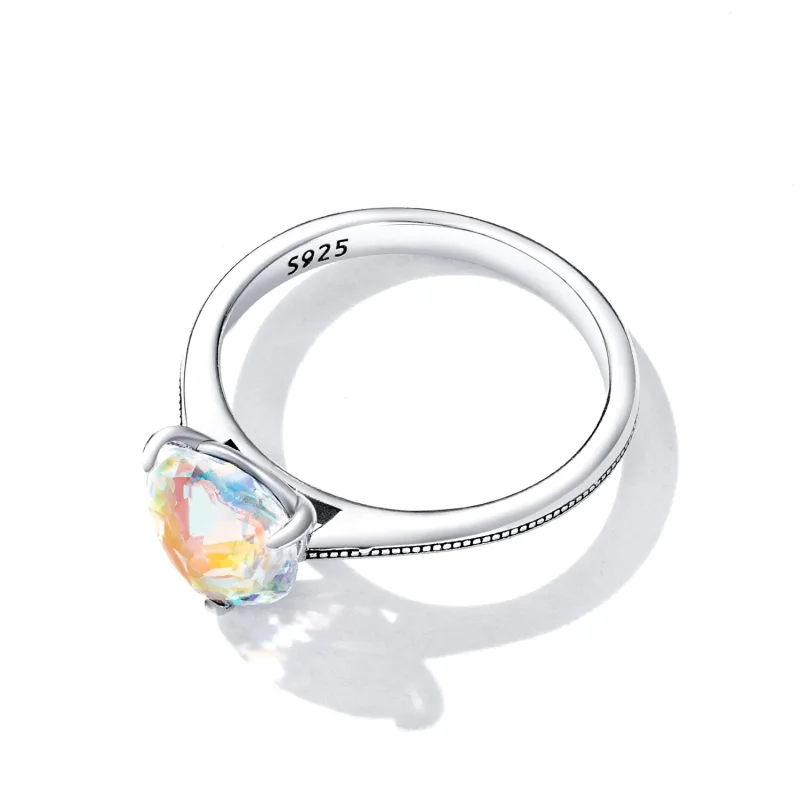 (immagine per) Anello a forma di cuore colorato stile PANDORA - BSR252 - Visualizza 4