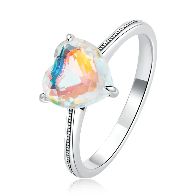(immagine per) Anello a forma di cuore colorato stile PANDORA - BSR252