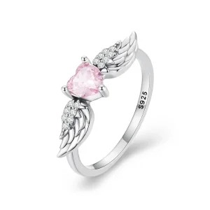 (immagine per) Anello con ali a forma di cuore in stile PANDORA - SCR874