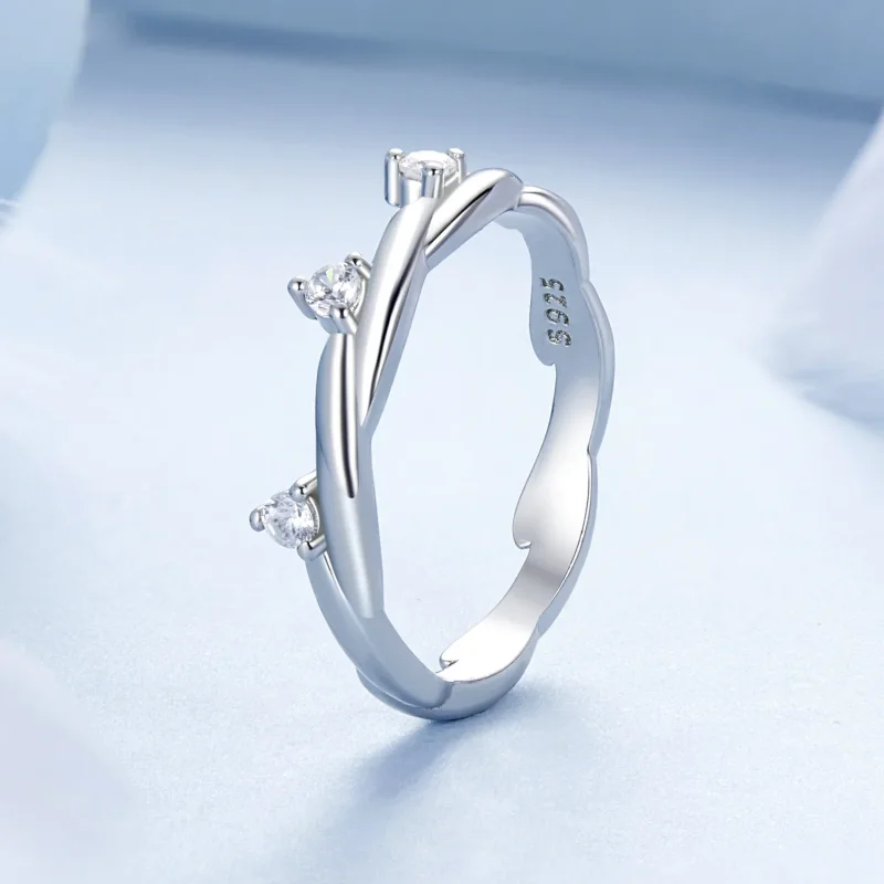 (immagine per) Anello con cordino a bottone semplice stile PANDORA - BSR586 - Visualizza 2