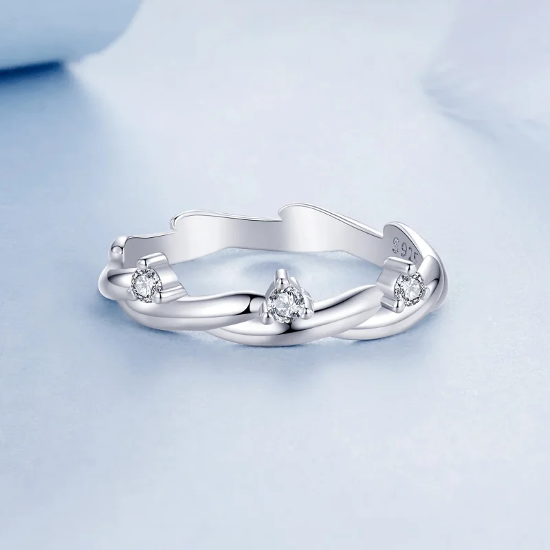 (immagine per) Anello con cordino a bottone semplice stile PANDORA - BSR586 - Visualizza 4
