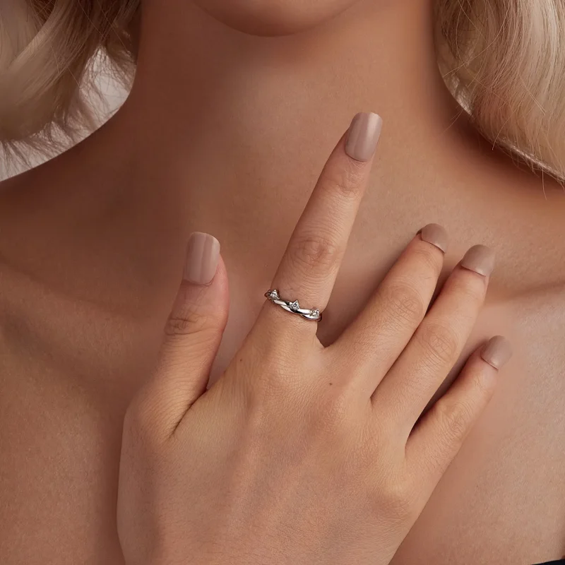 (immagine per) Anello con cordino a bottone semplice stile PANDORA - BSR586 - Visualizza 7