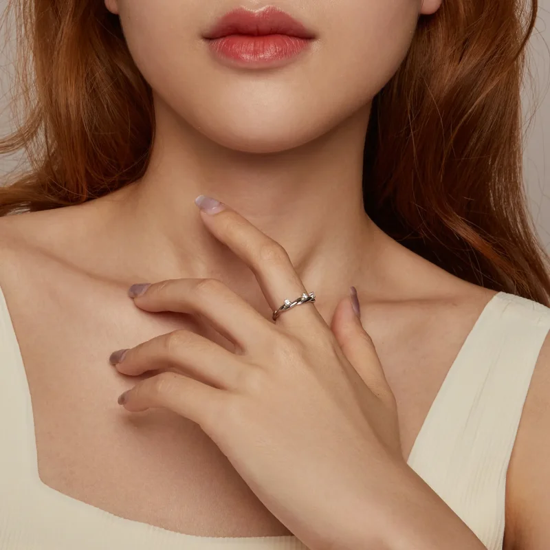 (immagine per) Anello con cordino a bottone semplice stile PANDORA - BSR586 - Visualizza 10