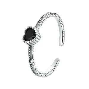 (immagine per) Anello di apertura Cuore di Tenebra in stile PANDORA - SCR1074-E