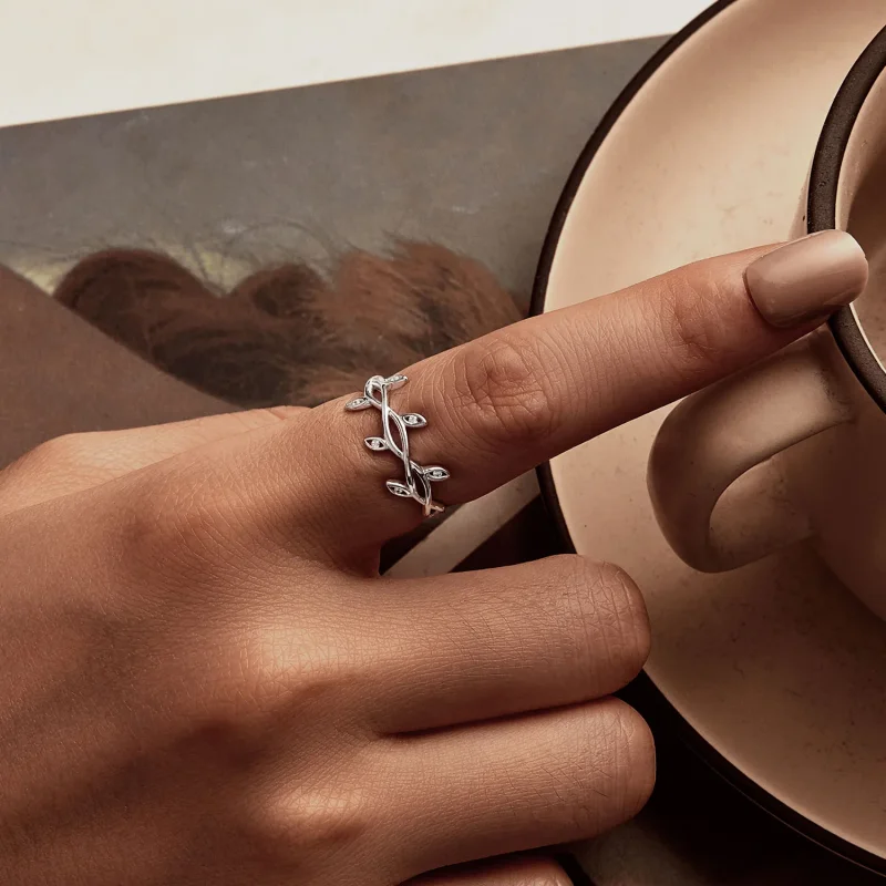 (immagine per) Anello foglia stile PANDORA - BSR581 - Visualizza 6