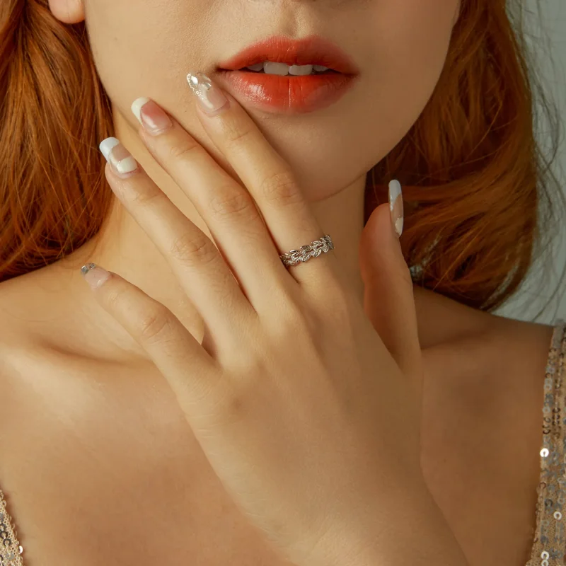 (immagine per) Anello foglia stile PANDORA - BSR600 - Visualizza 3