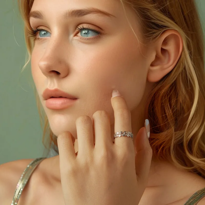 (immagine per) Anello foglia stile PANDORA - BSR600 - Visualizza 8