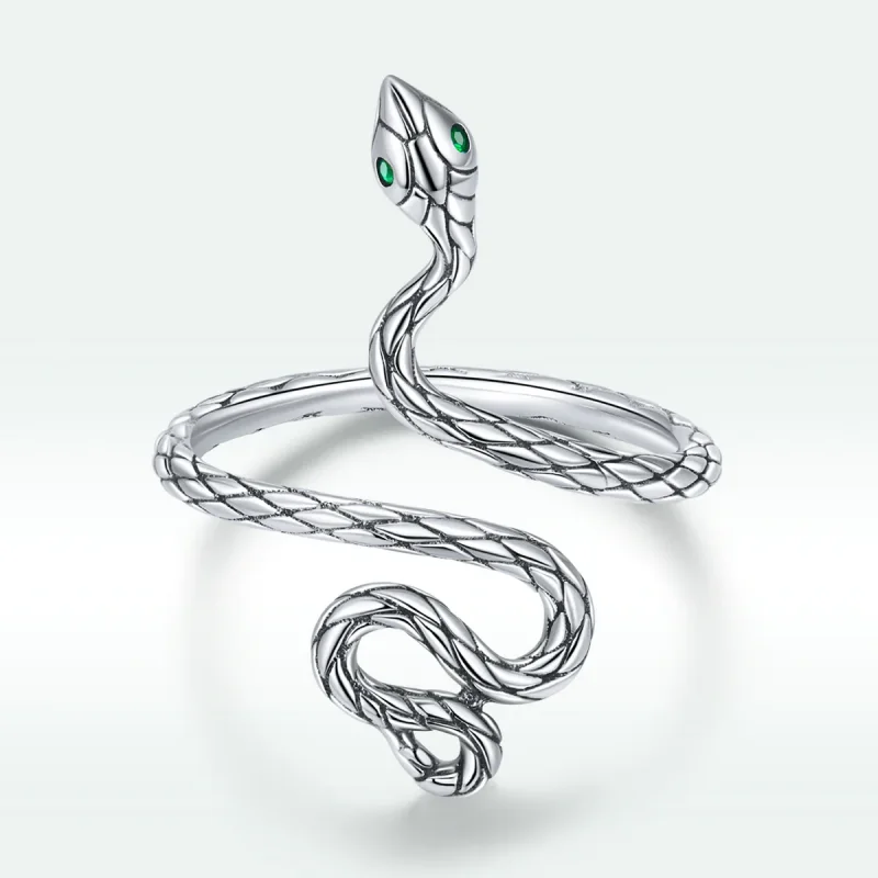 (immagine per) Anello in argento stile PANDORA con serpente - BSR199 - Visualizza 3