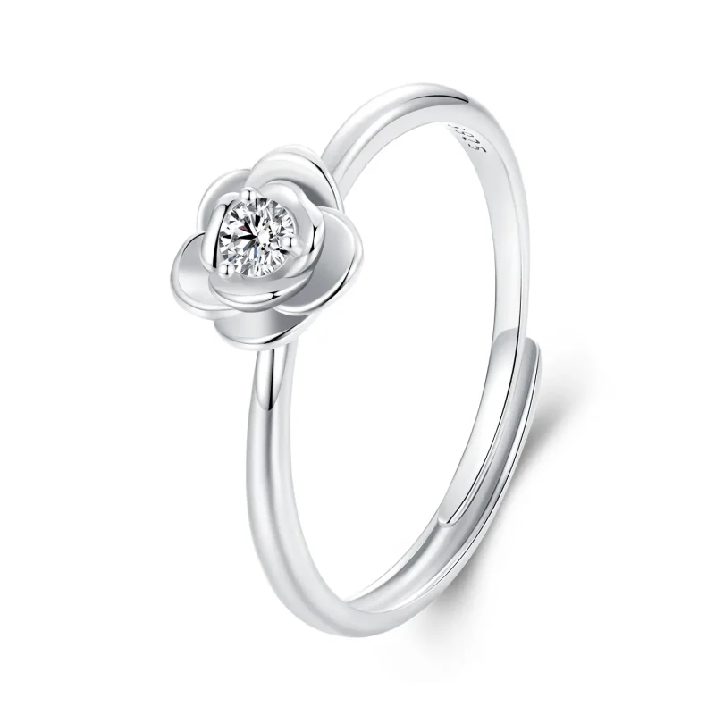 (immagine per) Anello in moissanite rosa da 0,1 ct stile PANDORA (con un certificato) - MSR054-E