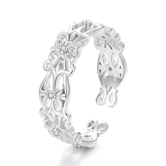 (immagine per) Anello largo con motivo palazzo vintage stile PANDORA - BSR575-E
