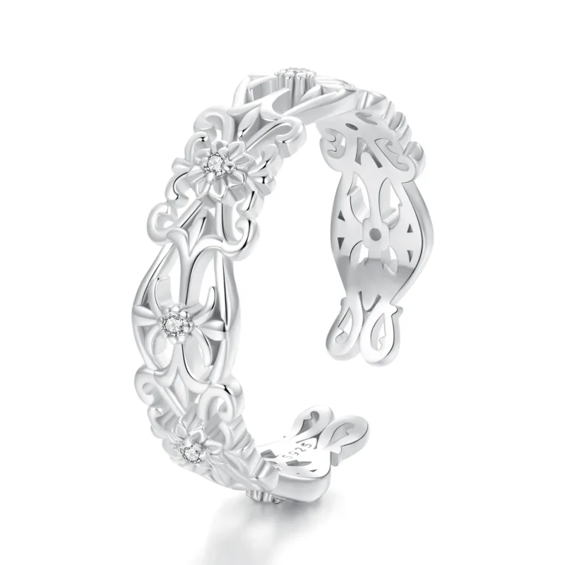 (immagine per) Anello largo con motivo palazzo vintage stile PANDORA - BSR575-E