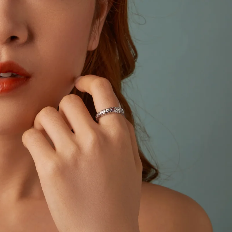 (immagine per) Anello largo strutturato stile PANDORA - BSR604 - Visualizza 10