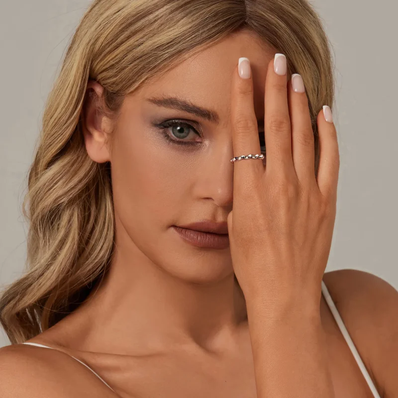 (immagine per) Anello metallico intrecciato stile PANDORA - SCR1047 - Visualizza 7