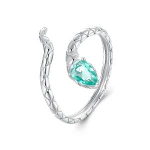 (immagine per) Anello PANDORA Style piccolo serpente verde - SCR1057-E