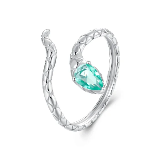 (immagine per) Anello PANDORA Style piccolo serpente verde - SCR1057-E