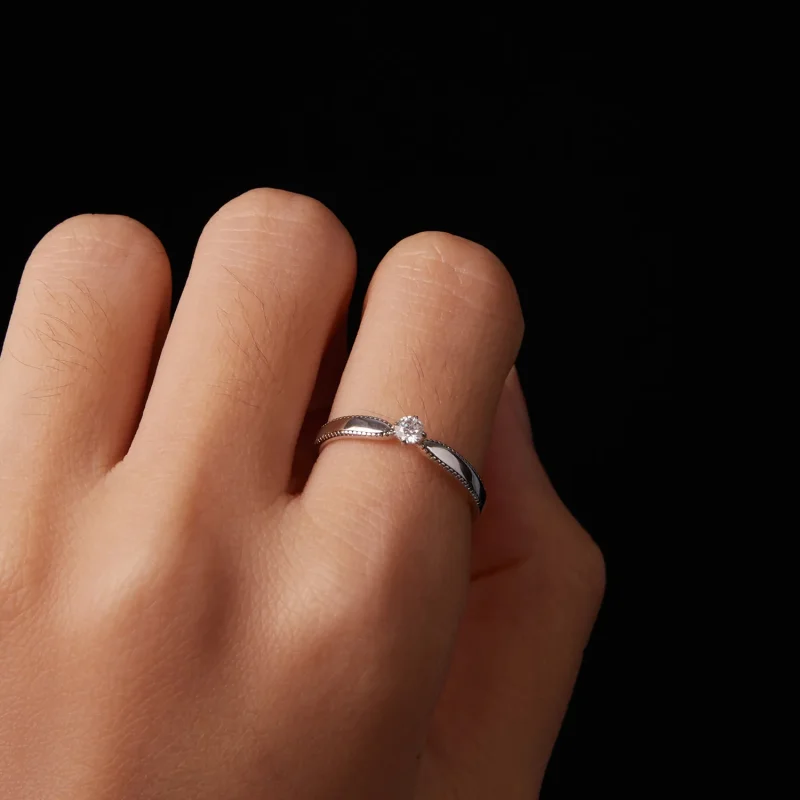 (immagine per) Anello scintillante squisito stile PANDORA (un certificato) - MSR062 - Visualizza 4