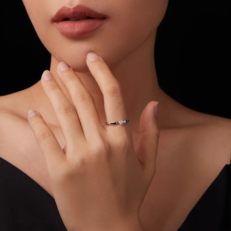 (immagine per) Anello scintillante squisito stile PANDORA (un certificato) - MSR062 - Visualizza 8
