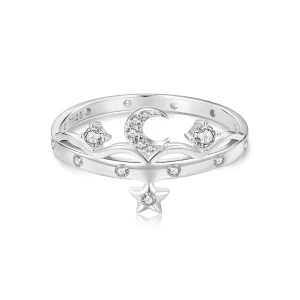 (immagine per) Anello Stella e Luna Stile PANDORA - SCR1046