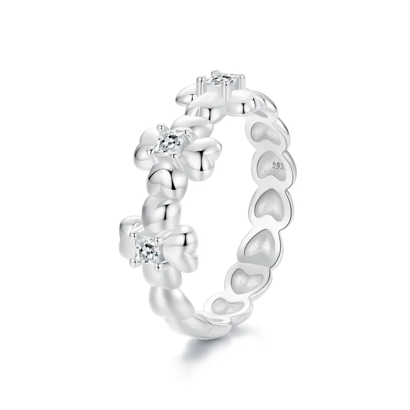 (immagine per) Anello stile PANDORA con quadrifoglio - SCR1045