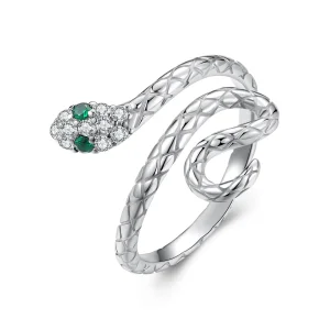 (immagine per) Anello stile PANDORA con serpente intrecciato - YIR246-E