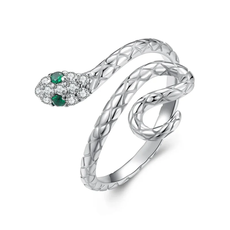 (immagine per) Anello stile PANDORA con serpente intrecciato - YIR246-E