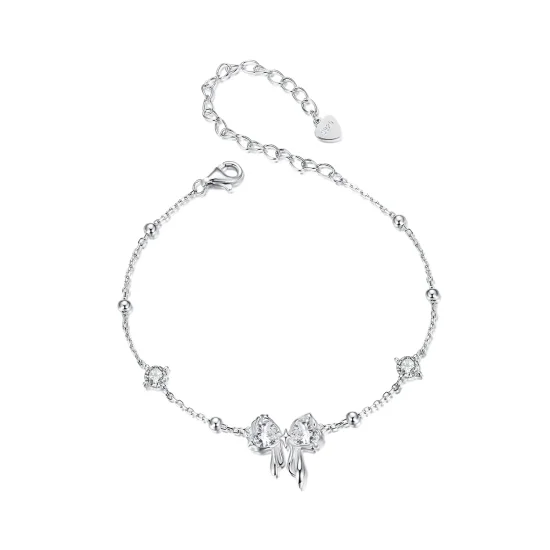 (immagine per) Bracciale con fiocco scintillante stile PANDORA - BSB188
