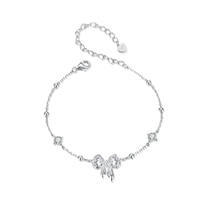 (immagine per) Bracciale con fiocco scintillante stile PANDORA - BSB188