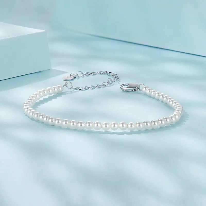 (immagine per) Bracciale in perle bianche australiane stile PANDORA - SCB280 - Visualizza 3