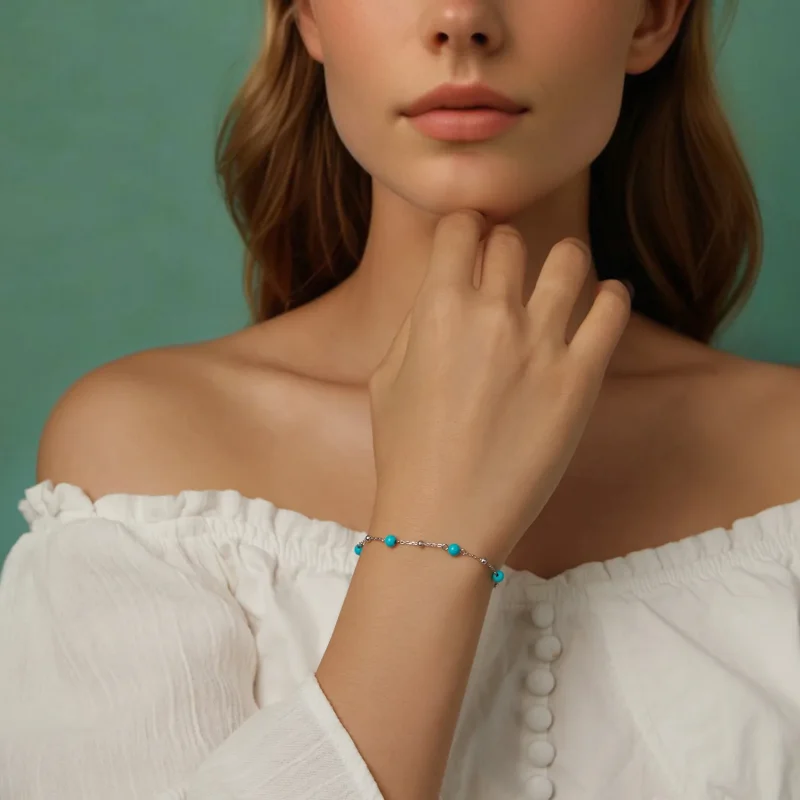 (immagine per) Bracciale PANDORA Style Turchese - BSB197 - Visualizza 8
