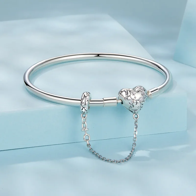 (immagine per) Braccialetto a forma di cuore vintage stile PANDORA - SCB287 - Visualizza 3