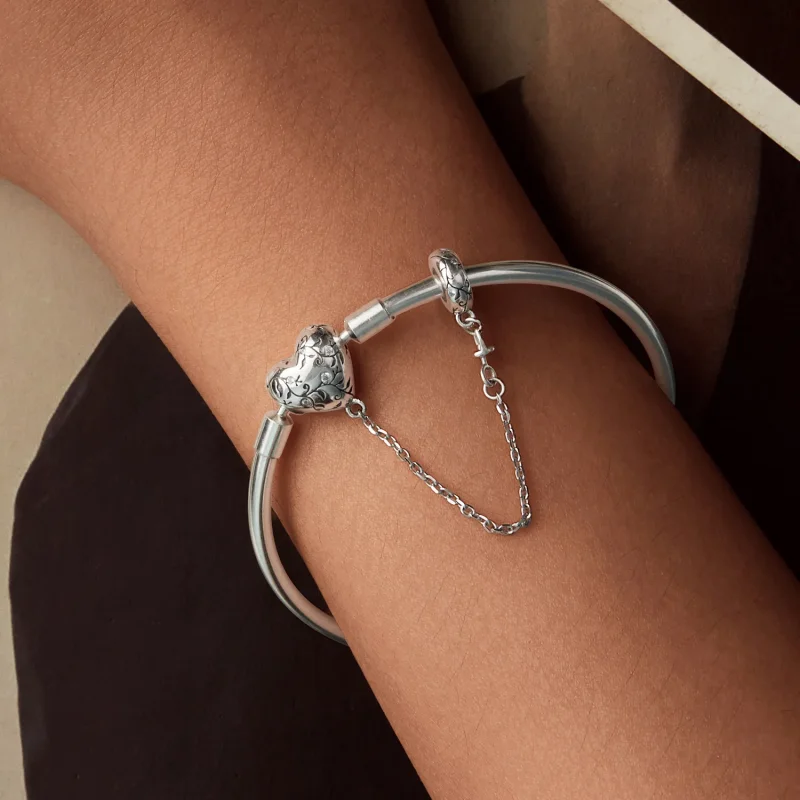 (immagine per) Braccialetto a forma di cuore vintage stile PANDORA - SCB287 - Visualizza 6
