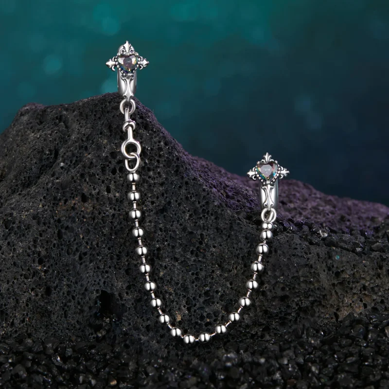 (immagine per) Catena di sicurezza in silicone con croce vintage stile PANDORA - BSC1060 - Visualizza 2