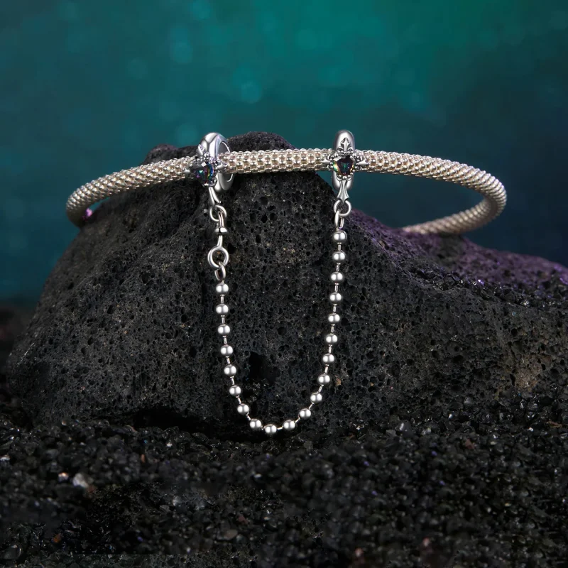 (immagine per) Catena di sicurezza in silicone con croce vintage stile PANDORA - BSC1060 - Visualizza 3