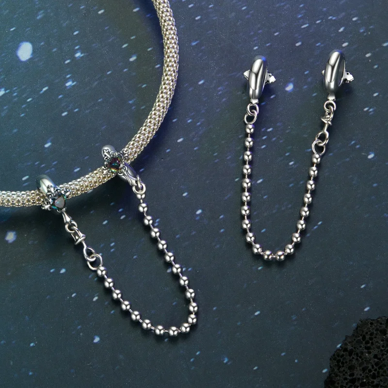 (immagine per) Catena di sicurezza in silicone con croce vintage stile PANDORA - BSC1060 - Visualizza 4