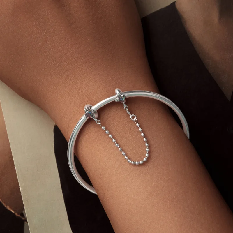 (immagine per) Catena di sicurezza in silicone con croce vintage stile PANDORA - BSC1060 - Visualizza 5