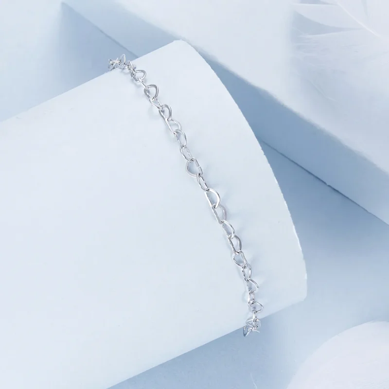 (immagine per) Cavigliera a forma di cuore in stile PANDORA - BST007 - Visualizza 2