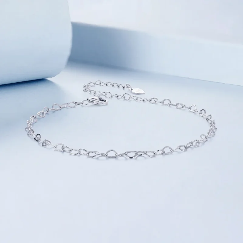 (immagine per) Cavigliera a forma di cuore in stile PANDORA - BST007 - Visualizza 3