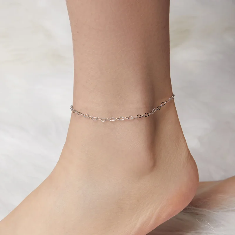(immagine per) Cavigliera a forma di cuore in stile PANDORA - BST007 - Visualizza 5