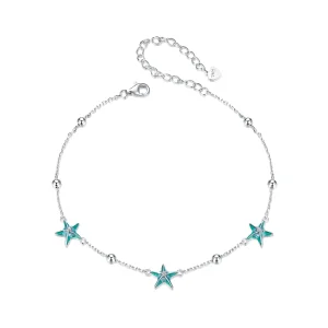(immagine per) Cavigliera stile PANDORA Starfish Teal - SCT026