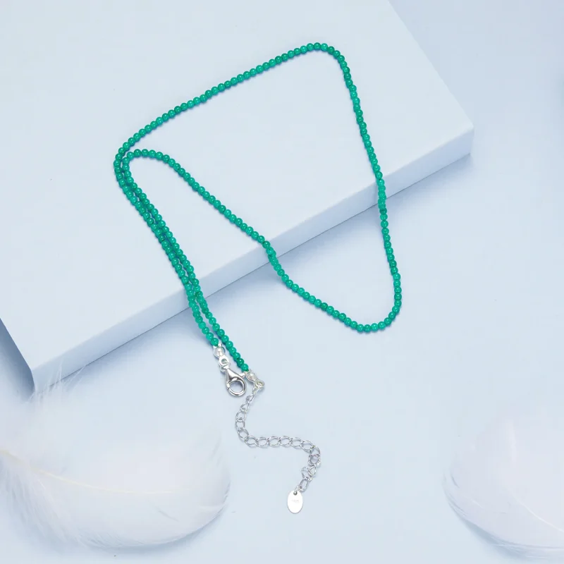 (immagine per) Collana clavicola in agata verde stile PANDORA - BSN403 - Visualizza 5