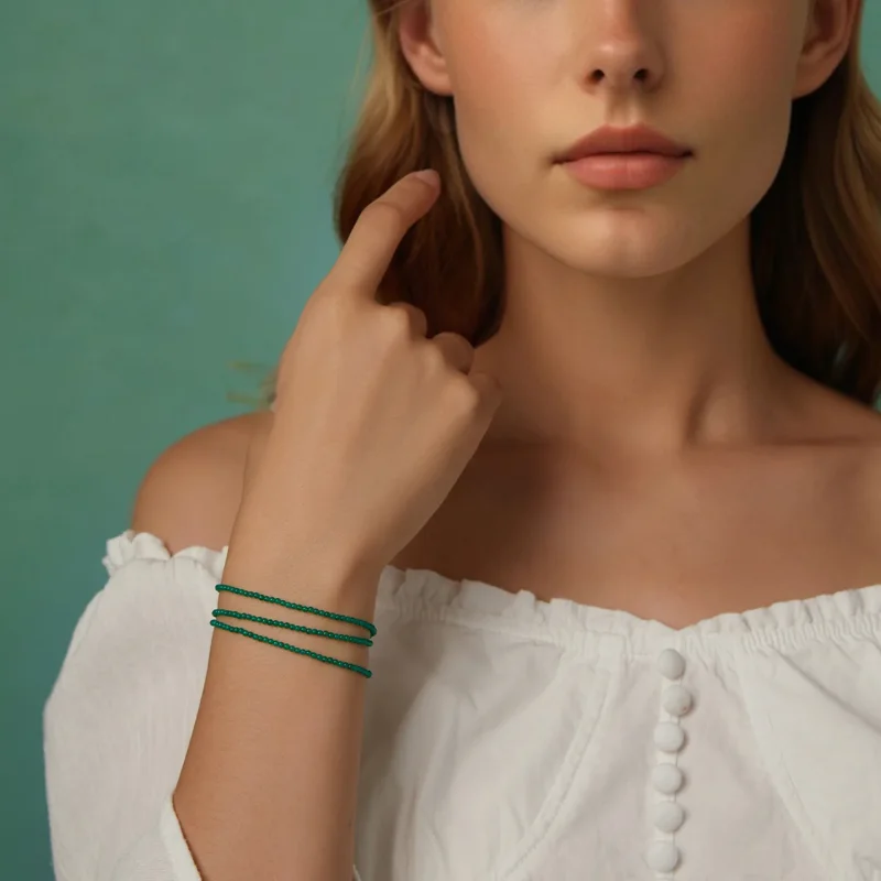 (immagine per) Collana clavicola in agata verde stile PANDORA - BSN403 - Visualizza 10