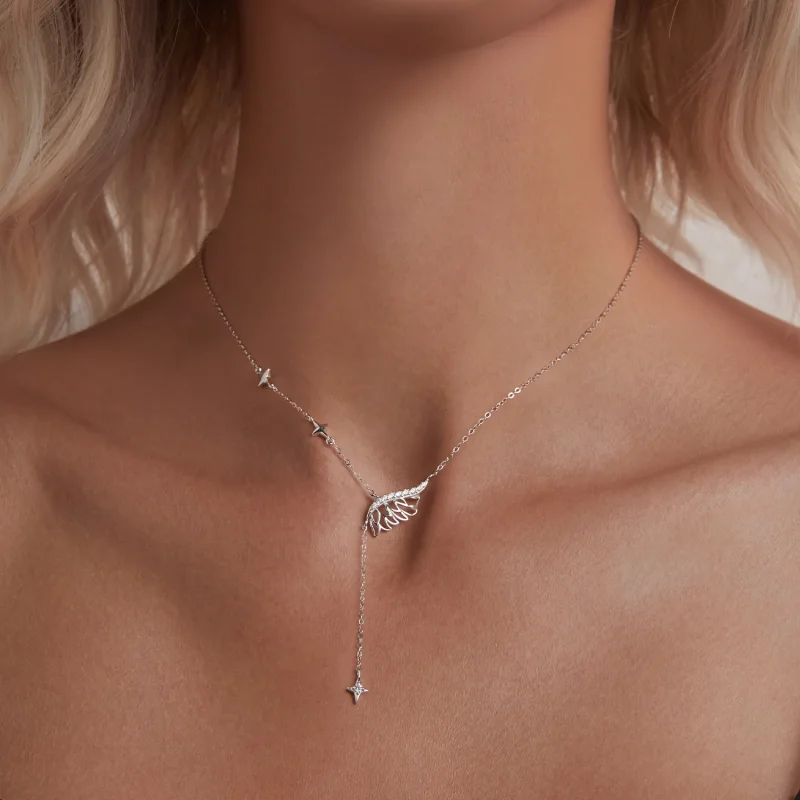 (immagine per) Collana con ali in stile PANDORA - BSN395 - Visualizza 5