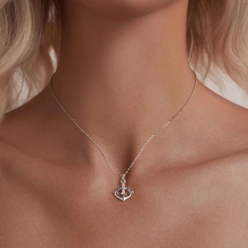 (immagine per) Collana con ancora in stile PANDORA - BSN393 - Visualizza 5