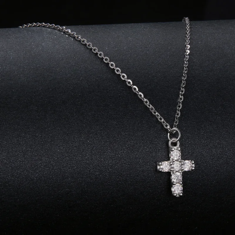 (immagine per) Collana con croce stile PANDORA (con un certificato) - MSN039 - Visualizza 2