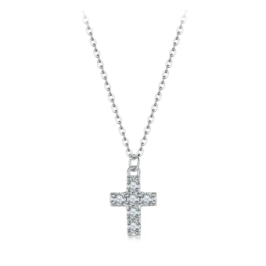 (immagine per) Collana con croce stile PANDORA (con un certificato) - MSN039