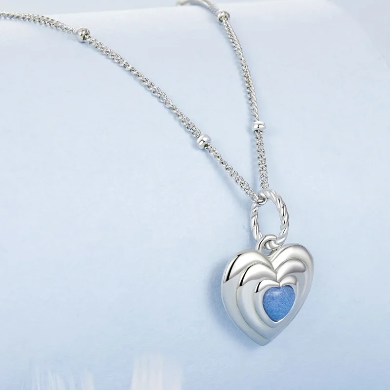 (immagine per) Collana con cuore stile PANDORA - BSN375 - Visualizza 2
